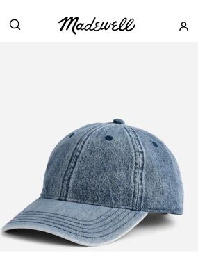 Madewell Washed Denim Baseball Cap, One Size, NWT
